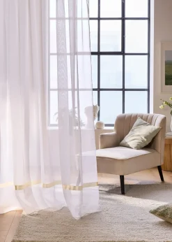 Store voilage avec ruban satin