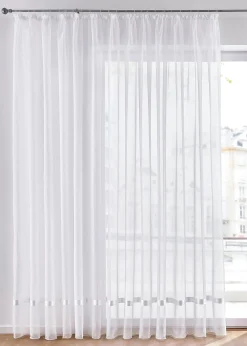 Store voilage avec ruban satin