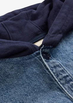 Surchemise en jean à capuche sweat