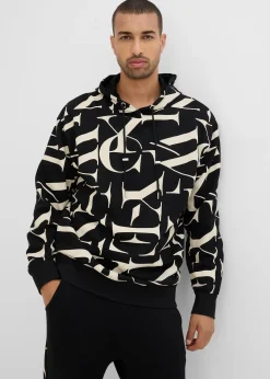 Sweat à capuche 100% coton, coupe loose