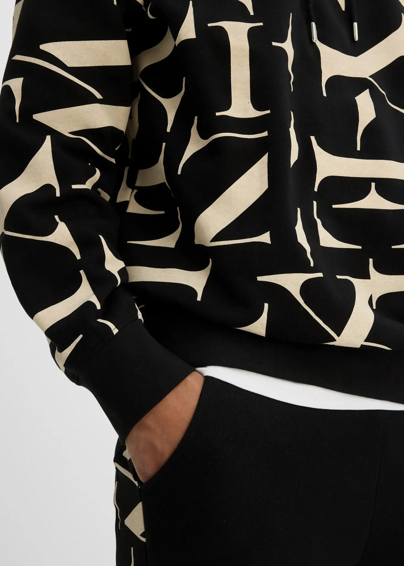 Sweat à capuche 100% coton, coupe loose