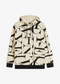 Sweat à capuche 100% coton, coupe loose