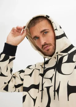 Sweat à capuche 100% coton, coupe loose