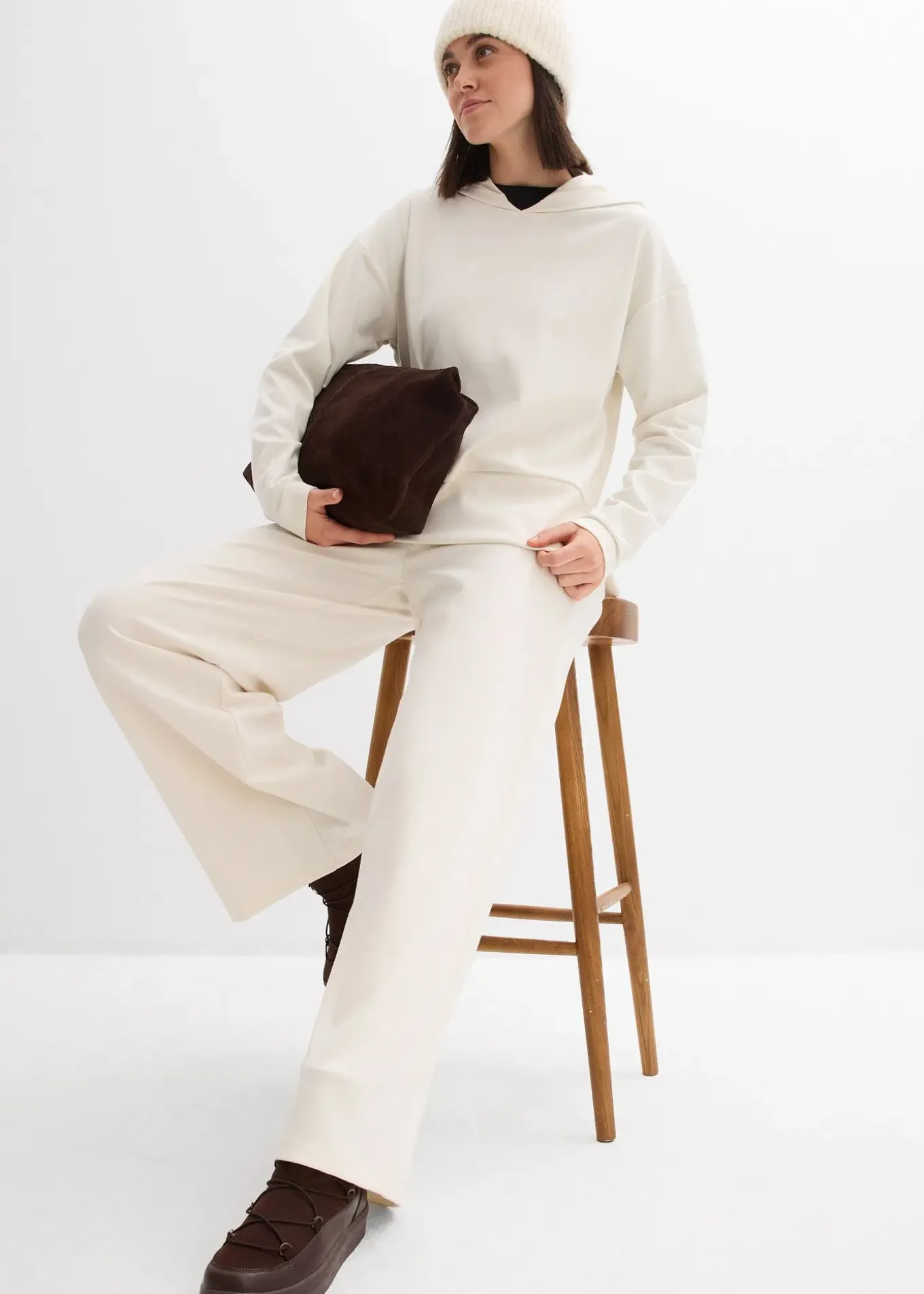 Sweat à capuche en jersey milano confortable