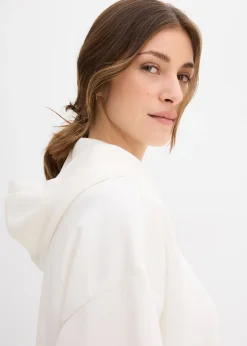 Sweat à capuche légèrement brillant en viscose mélangée