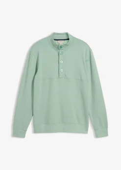 Sweat à col boutonné 100% coton