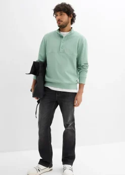 Sweat à col boutonné 100% coton