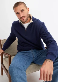 Sweat à col camionneur et doublure chaude