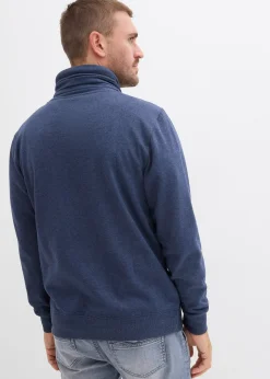 Sweat à col châle et détails enduits