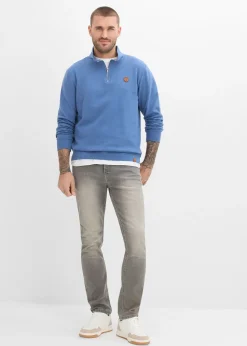 Sweat à col zippé 100% coton