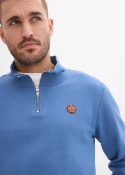 Sweat à col zippé 100% coton