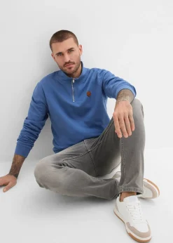 Sweat à col zippé 100% coton