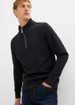 Sweat à col zippé 100% coton