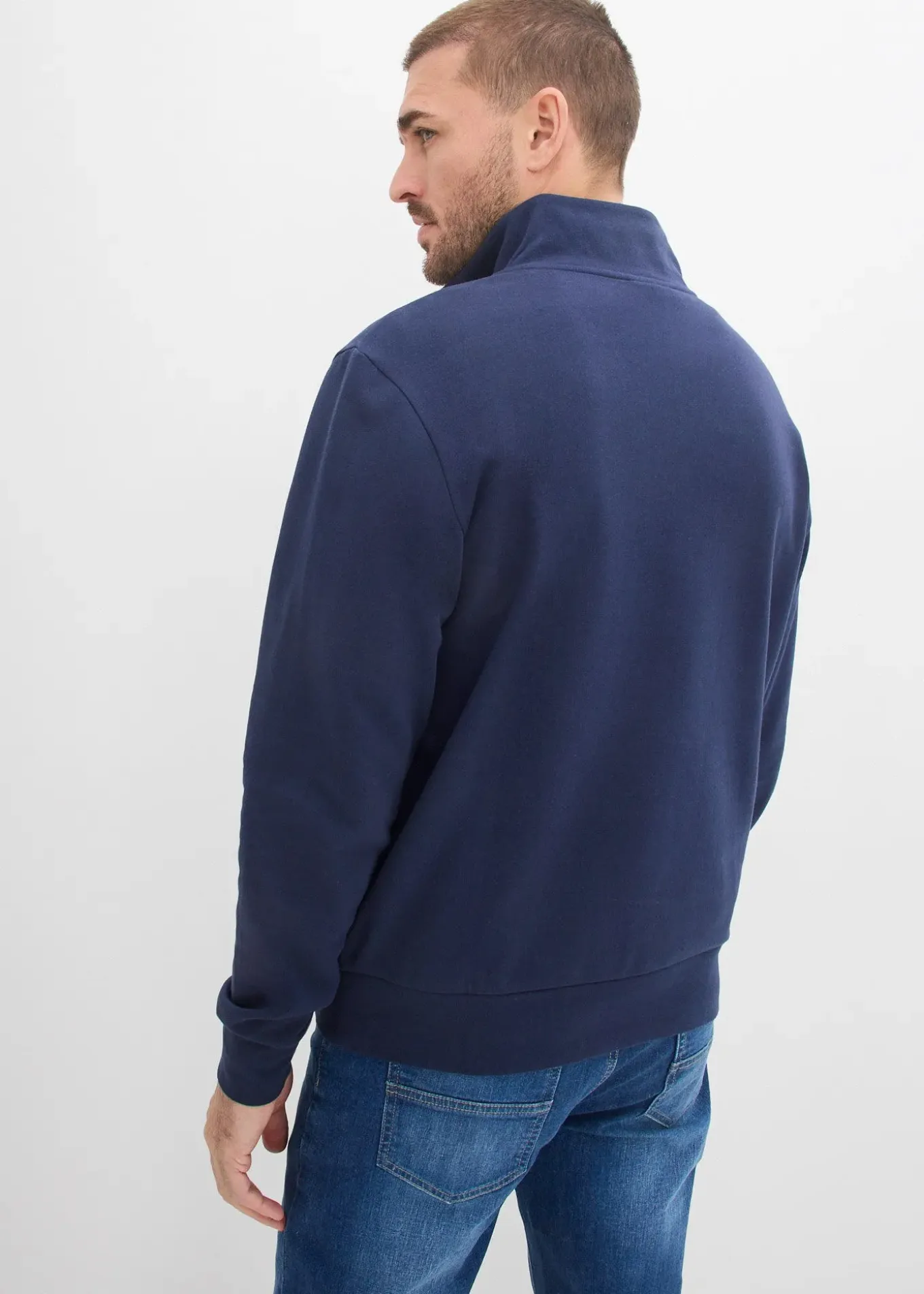 Sweat à col zippé 100% coton