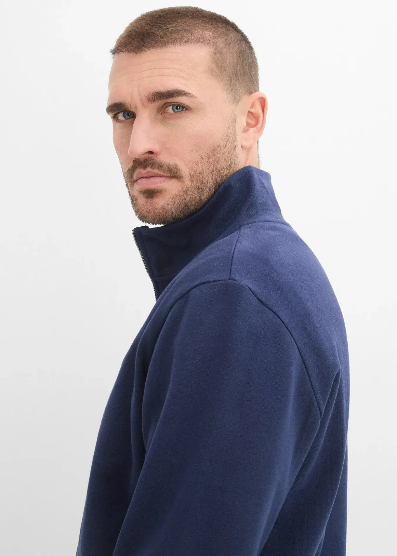 Sweat à col zippé 100% coton