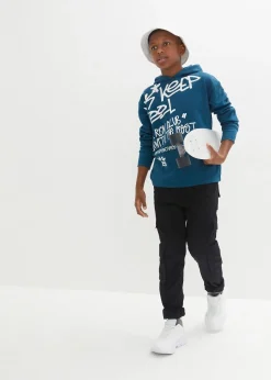 Sweat 100% coton à capuche et imprimé graffiti