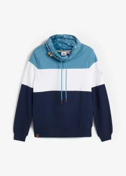 Sweat 100% coton à col imprimé