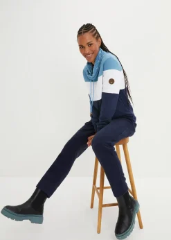 Sweat 100% coton à col imprimé