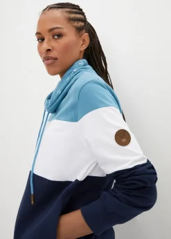 Sweat 100% coton à col imprimé