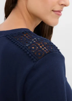 Sweat avec détails crochet