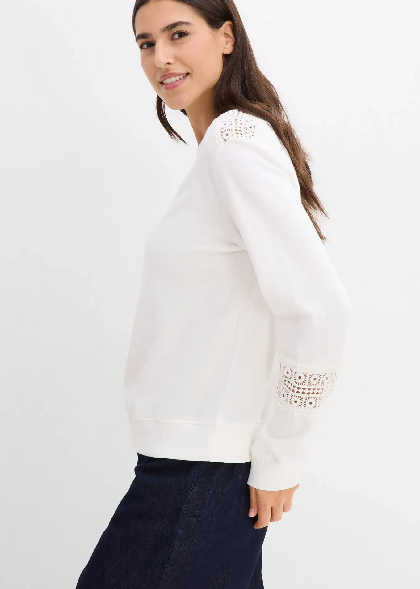 Sweat avec détails crochet