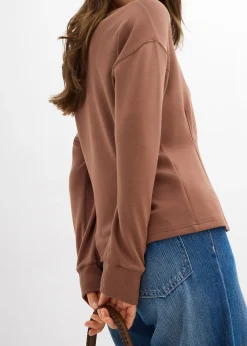 Sweat cintré en matière néoprène