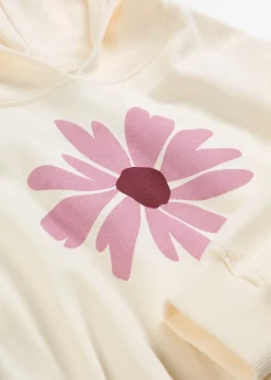 Sweat court à capuche 100% coton