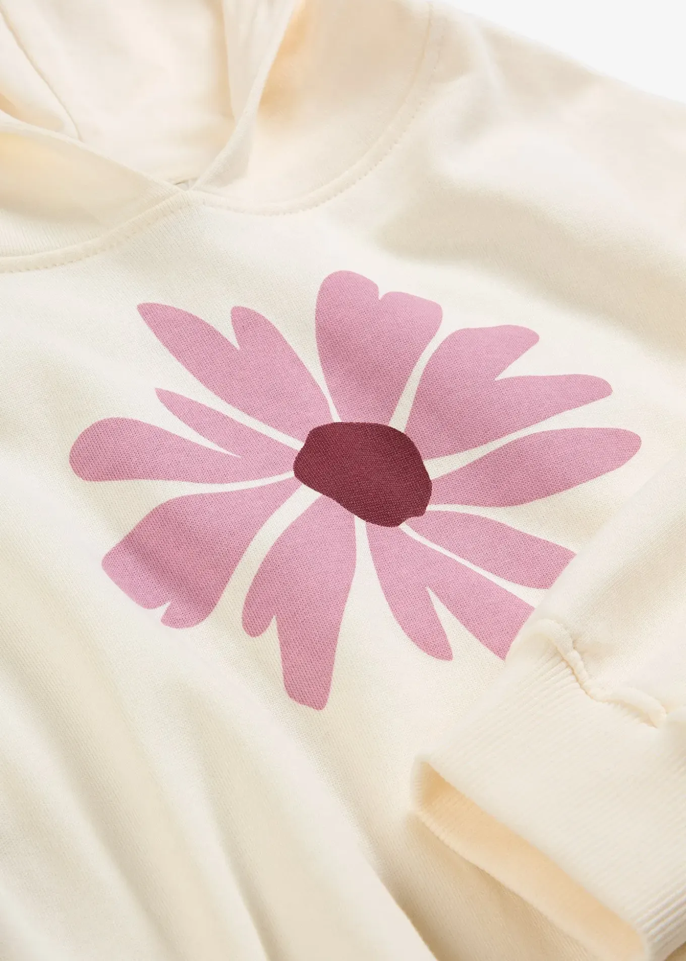 Sweat court à capuche 100% coton