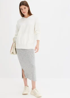 Sweat en maille à capuche et poche kangourou