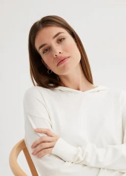 Sweat en maille à capuche et poche kangourou