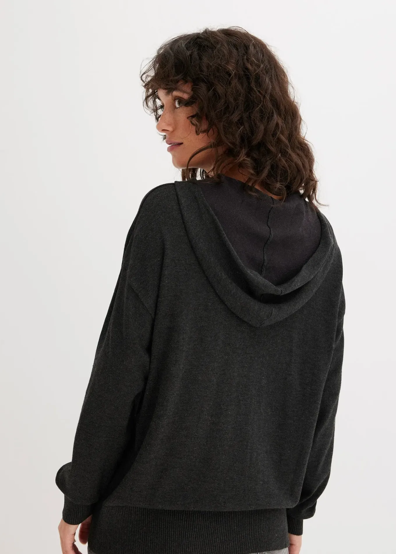 Sweat en maille à capuche et poche kangourou