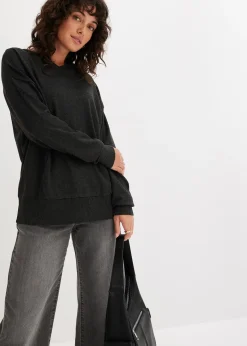 Sweat en maille à capuche et poche kangourou