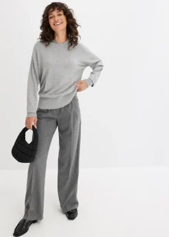 Sweat en maille à capuche et poche kangourou