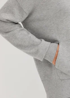 Sweat en maille à capuche et poche kangourou