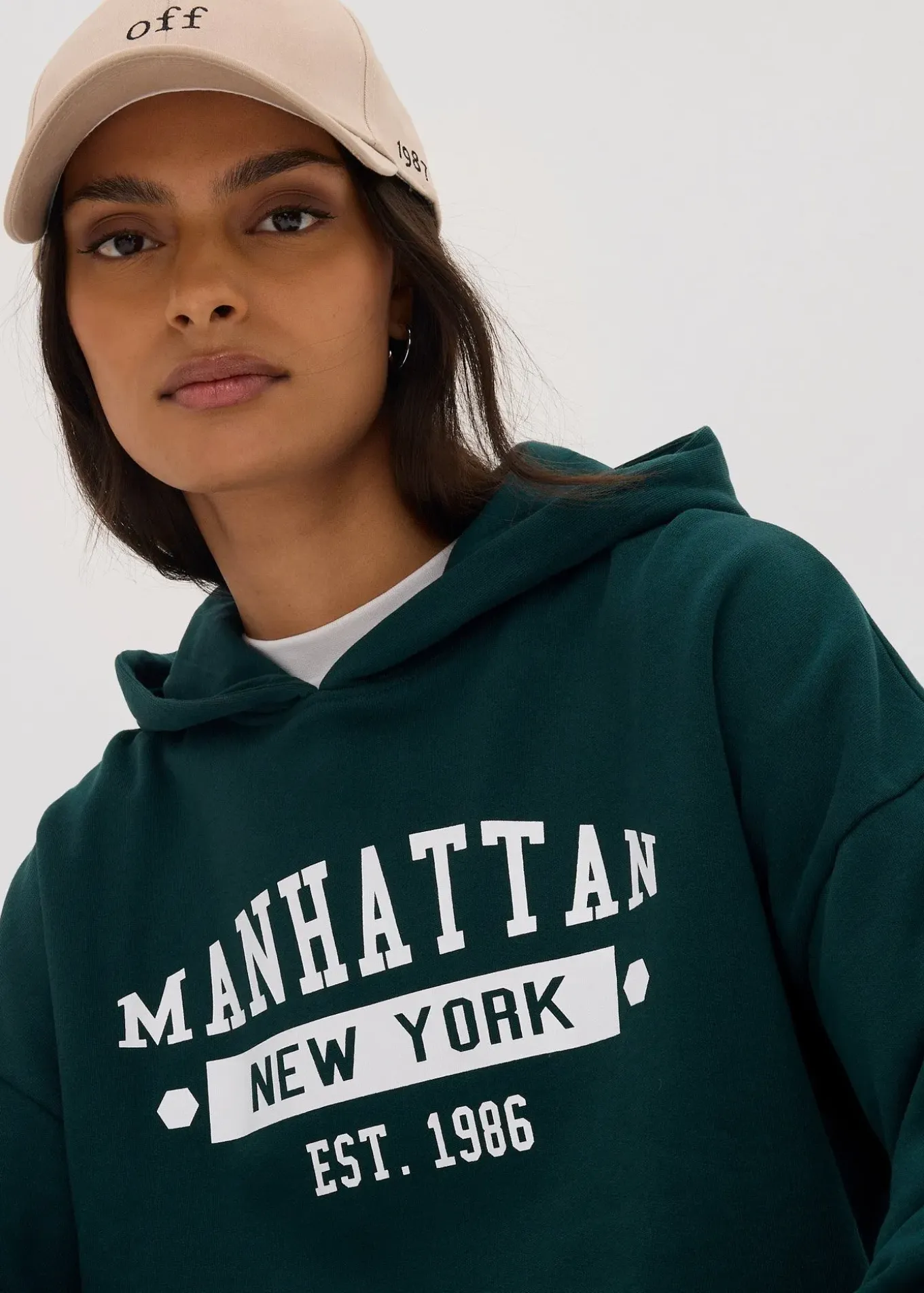 Sweat oversize à capuche 100% coton