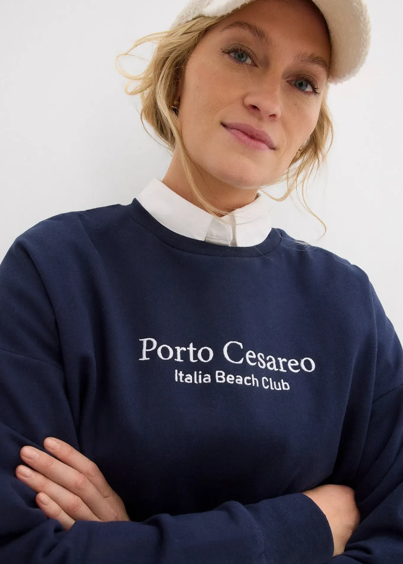 Sweat oversize avec broderie