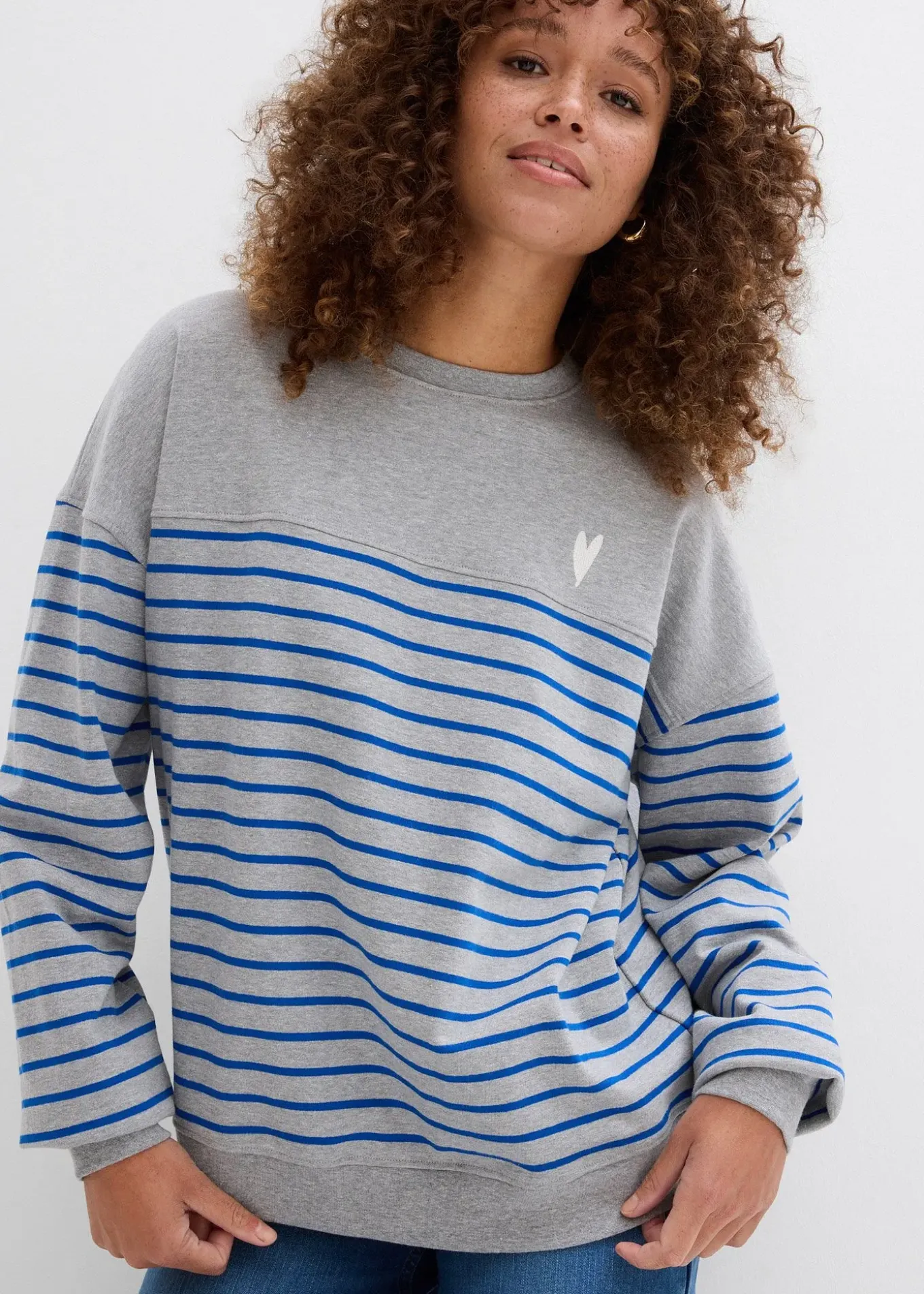 Sweat oversize en coton mélangé