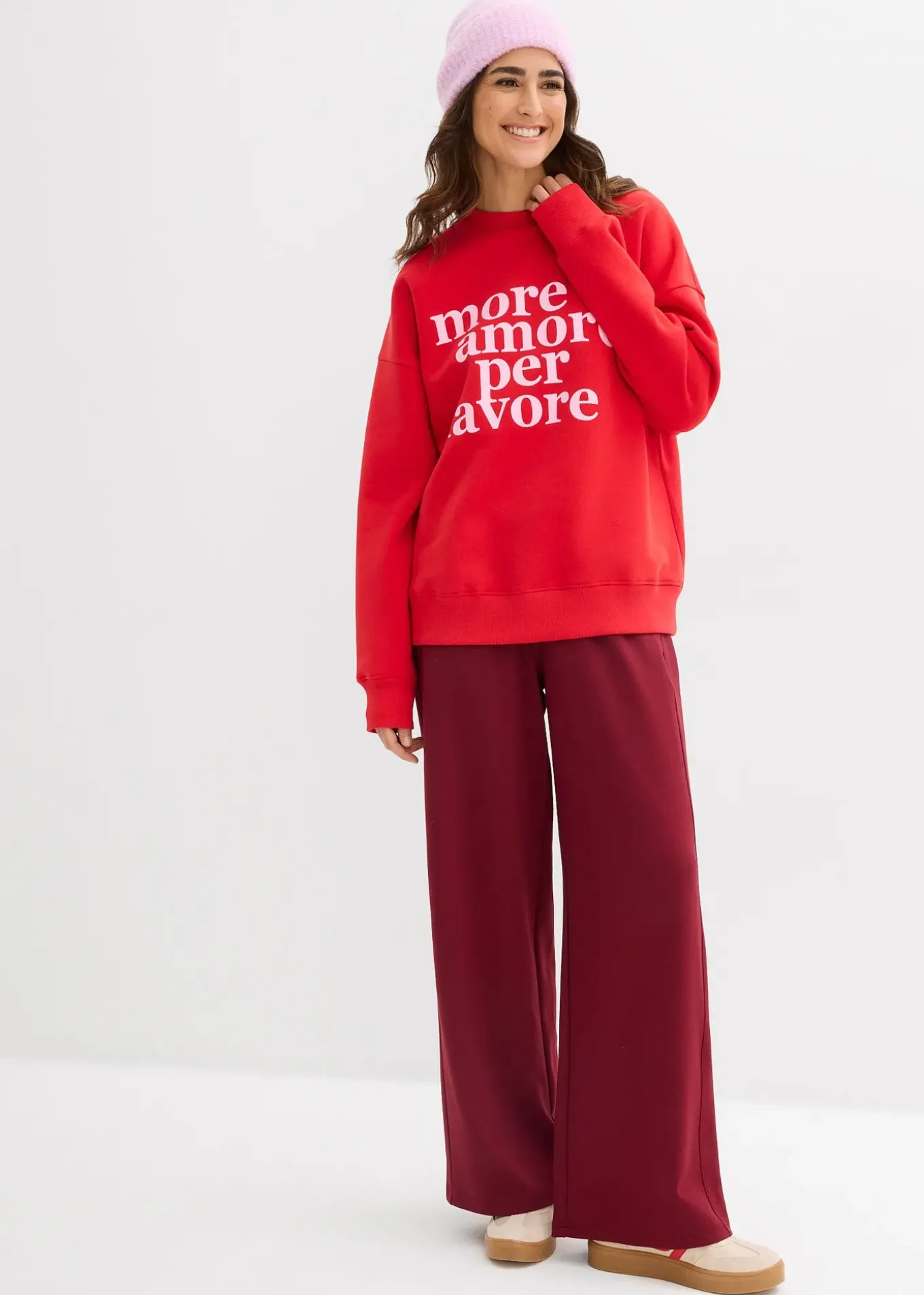 Sweat oversize en coton mélangé