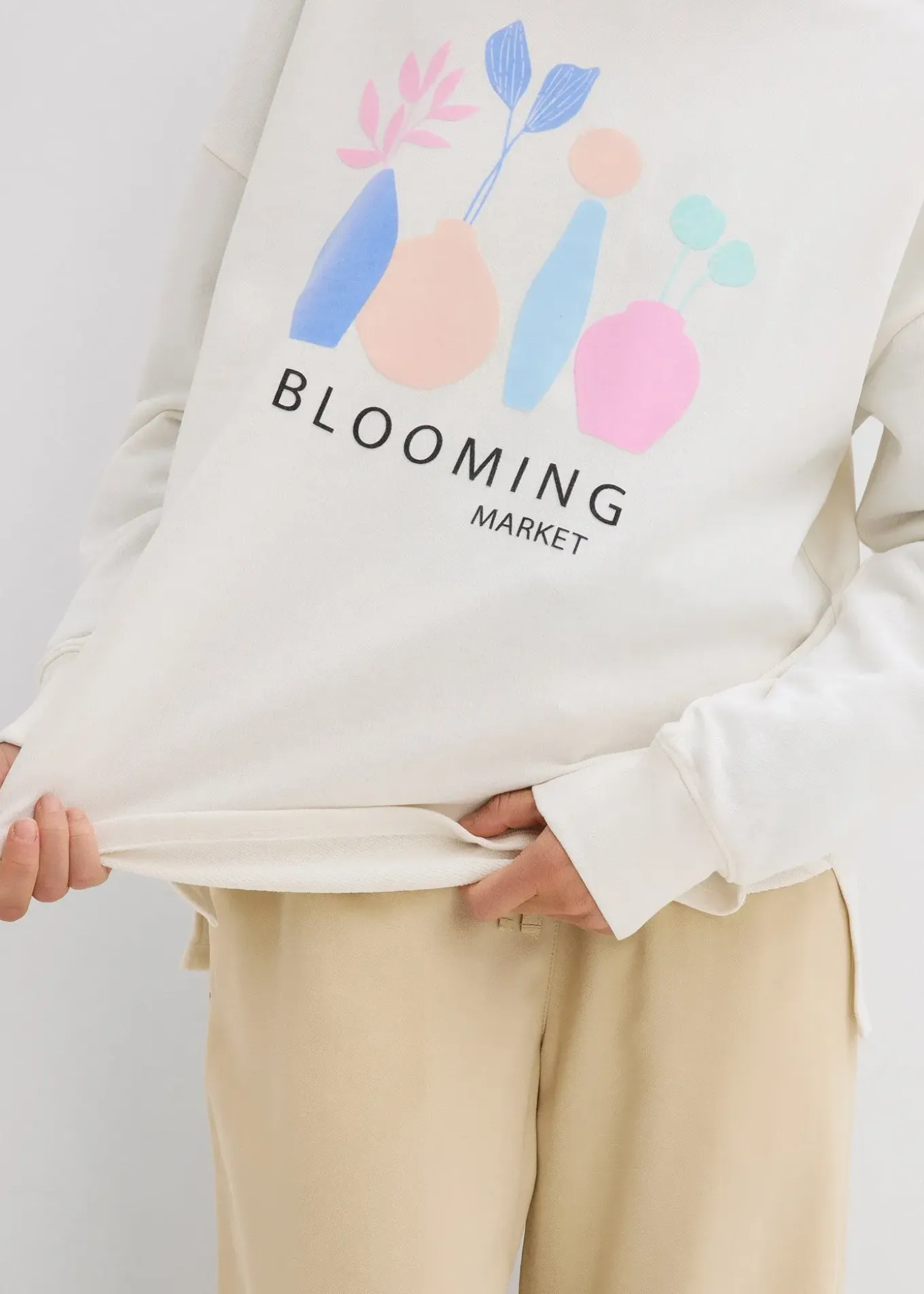 Sweat oversize en coton mélangé