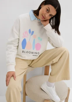 Sweat oversize en coton mélangé