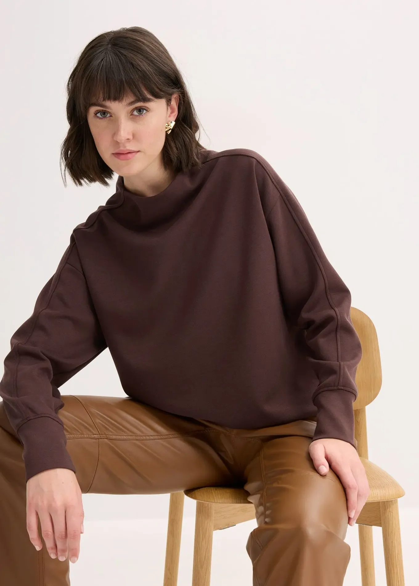 Sweat oversize en matière néoprène douce