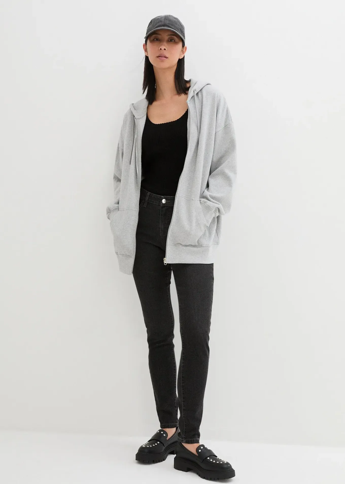 Sweat zippé à capuche