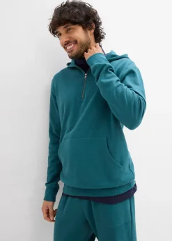 Sweat zippé à capuche 100% coton