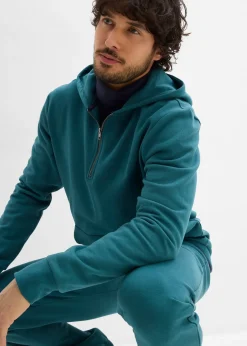 Sweat zippé à capuche 100% coton