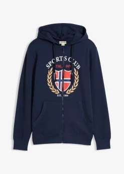 Sweat zippé à capuche, 100% coton