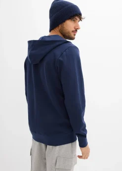 Sweat zippé à capuche, 100% coton
