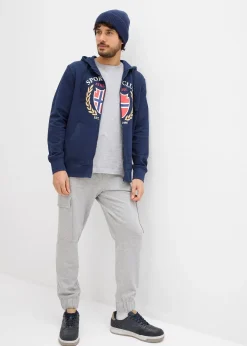 Sweat zippé à capuche, 100% coton