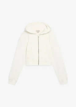 Sweat zippé à capuche 100% coton