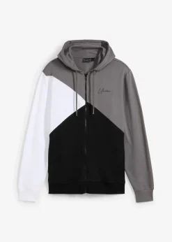 Sweat zippé à capuche 100% coton