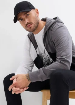 Sweat zippé à capuche 100% coton